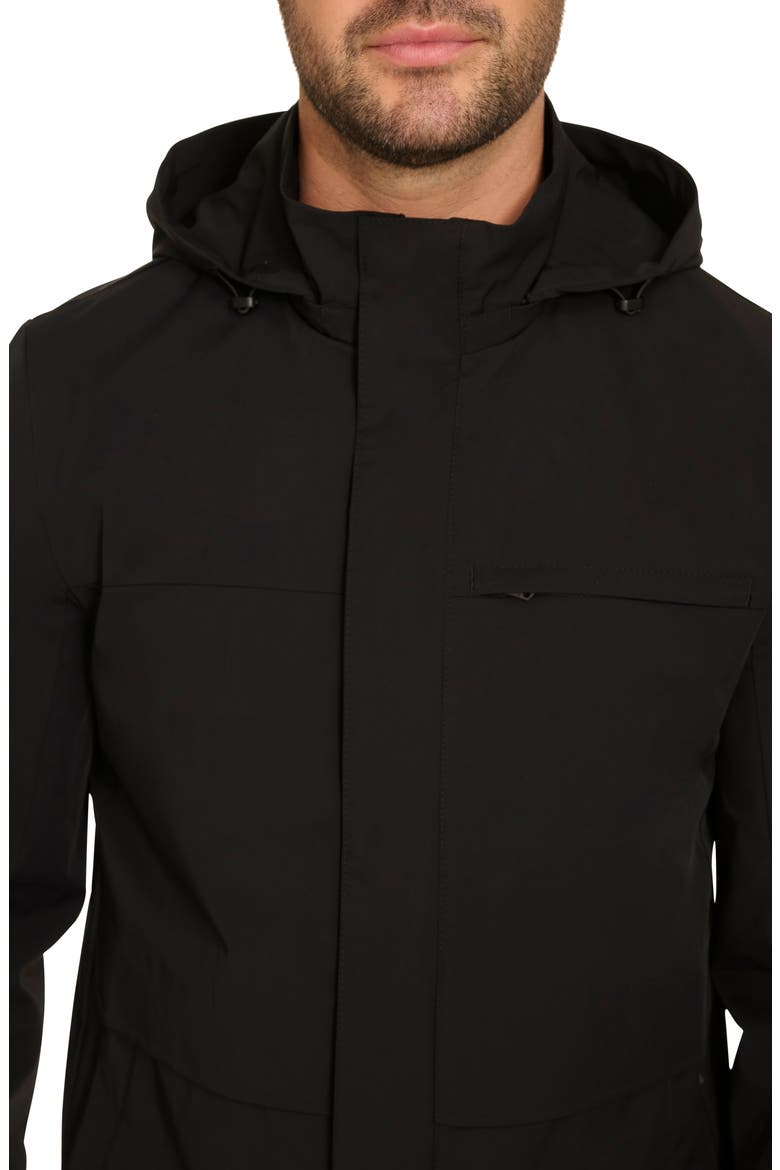 Hooded Windbreaker Jacket, Alternate, color, BLACK