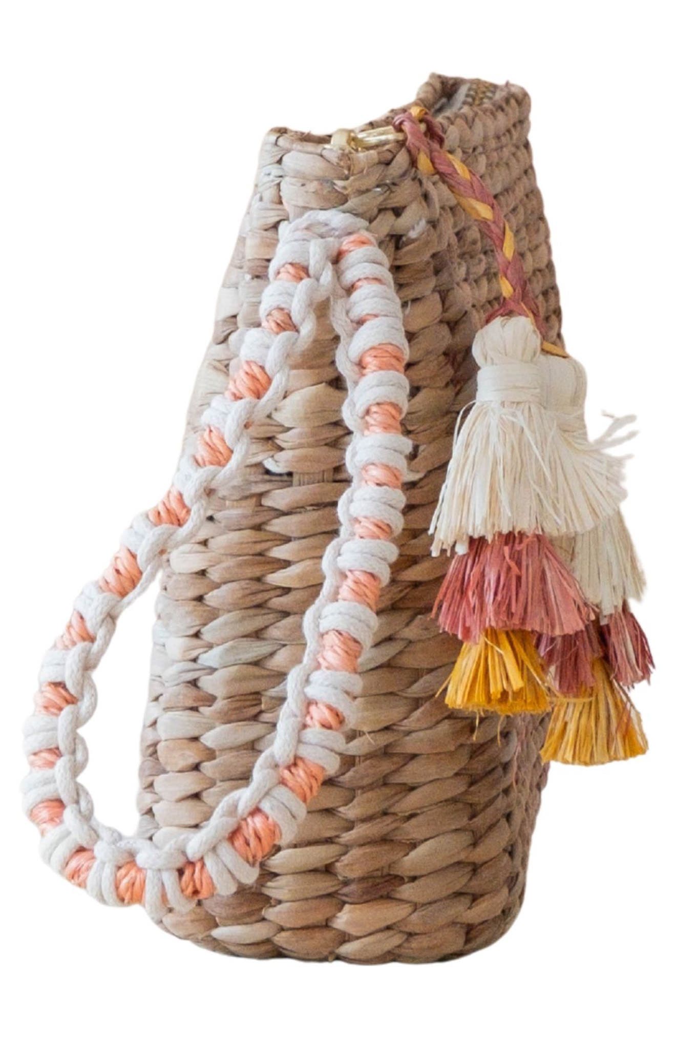 LIKHA Cocktail Embroidered Straw Pouch, Alternate, color, 