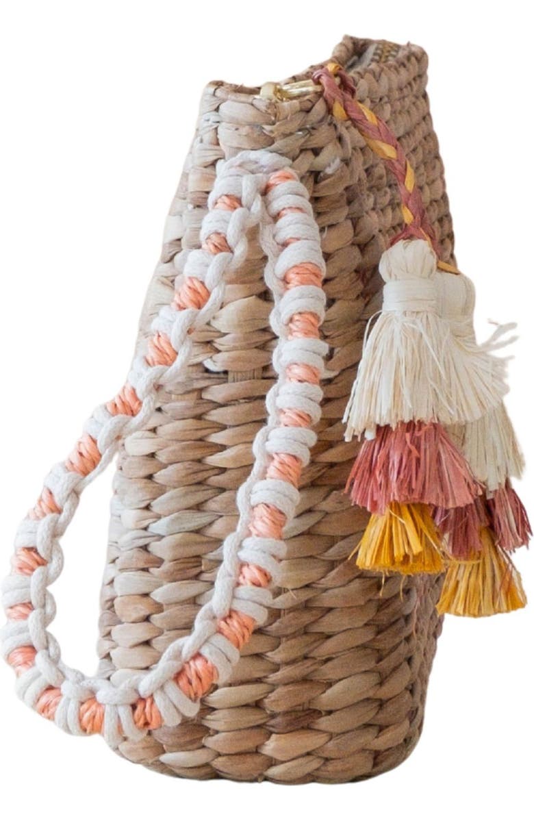 LIKHA Cocktail Embroidered Straw Pouch, Alternate, color,