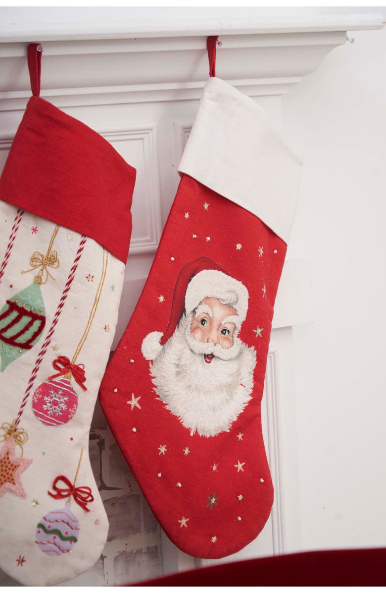 C&F Home Santa Hanging Christmas Stocking 20", Alternate, color, Red