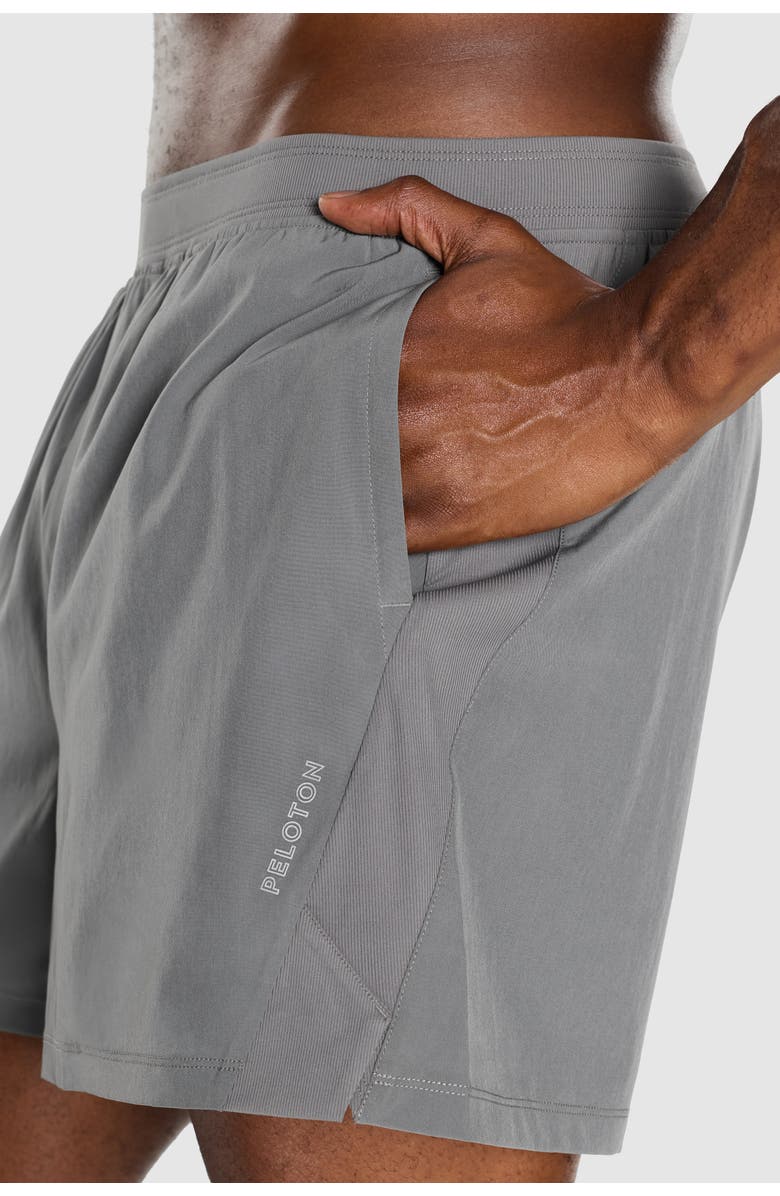 Peloton Rib Panel Active Short, Alternate, color, Fossil Gray