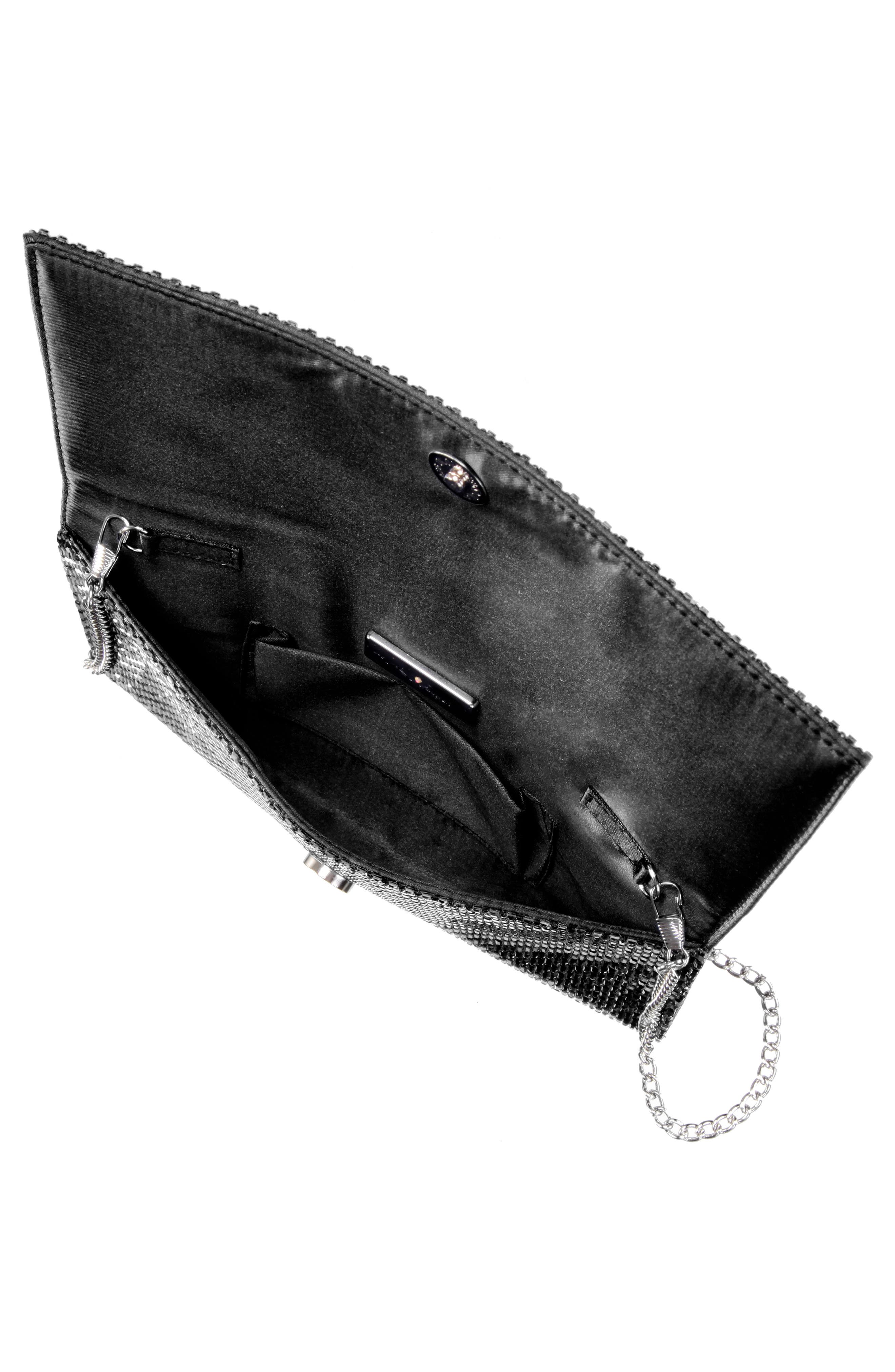 Nina Crystal Beaded Clutch, Alternate, color, 