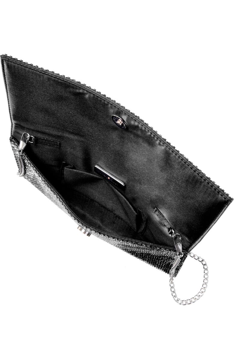 Nina Crystal Beaded Clutch, Alternate, color,