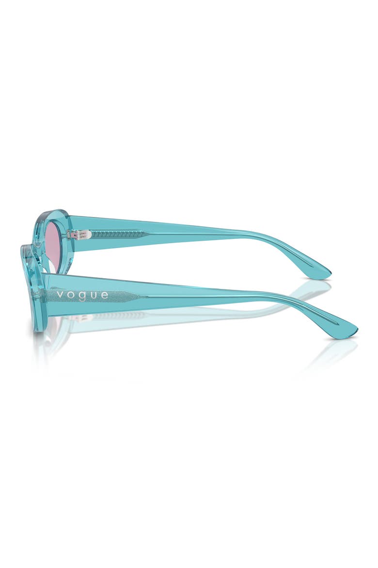 53mm Oval Sunglasses, Alternate, color, TURQUOISE