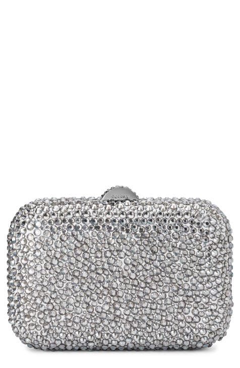 NWT Nordstrom rhinestone clutch with store a chain