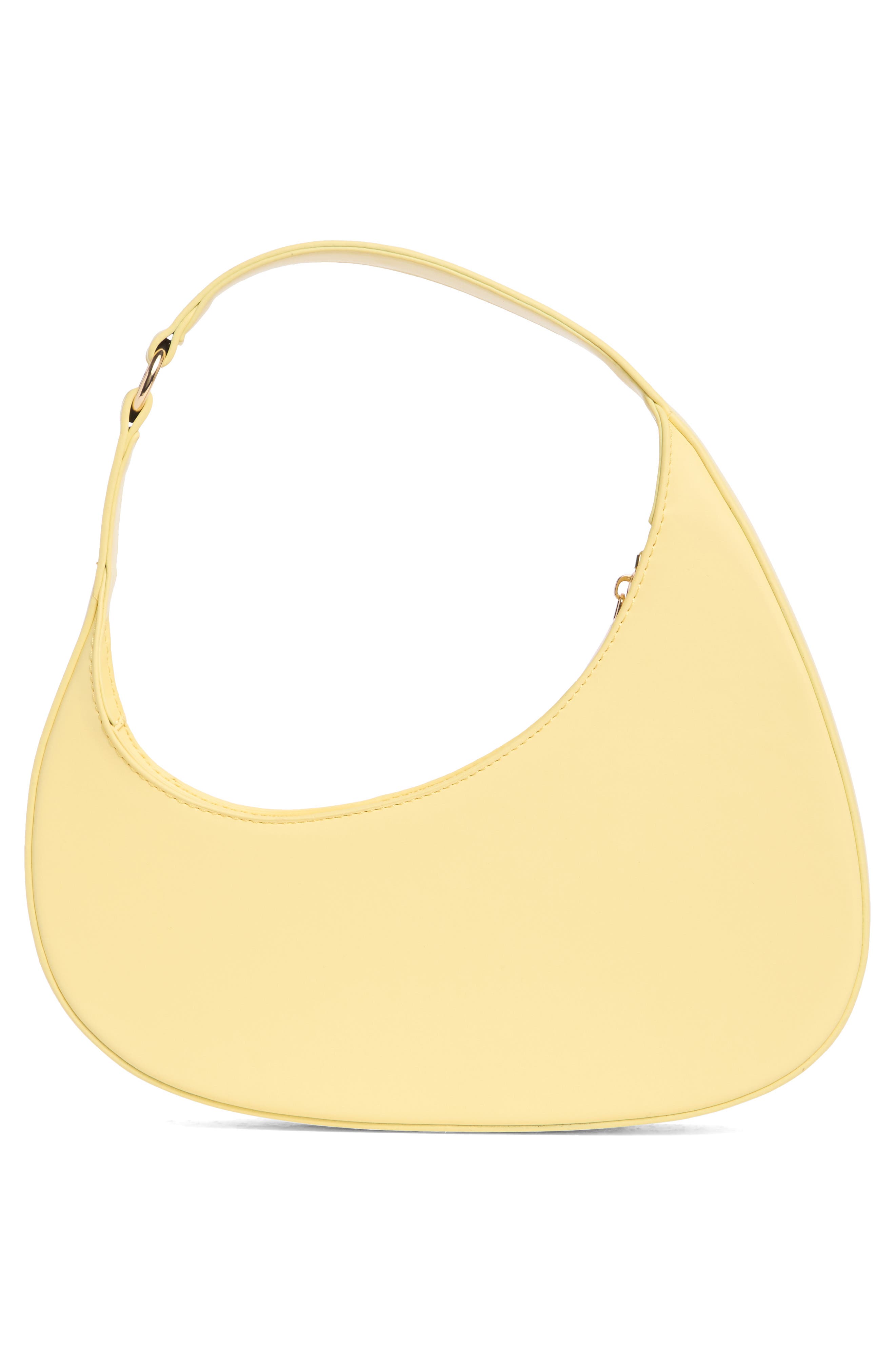 URBAN EXPRESSIONS HANDBAGS Half Moon Shoulder Bag, Alternate, color, Butter Yellow