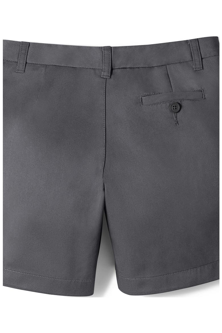 Girls Plain Front Blend Chino Shorts, Alternate, color, Arctic Gray