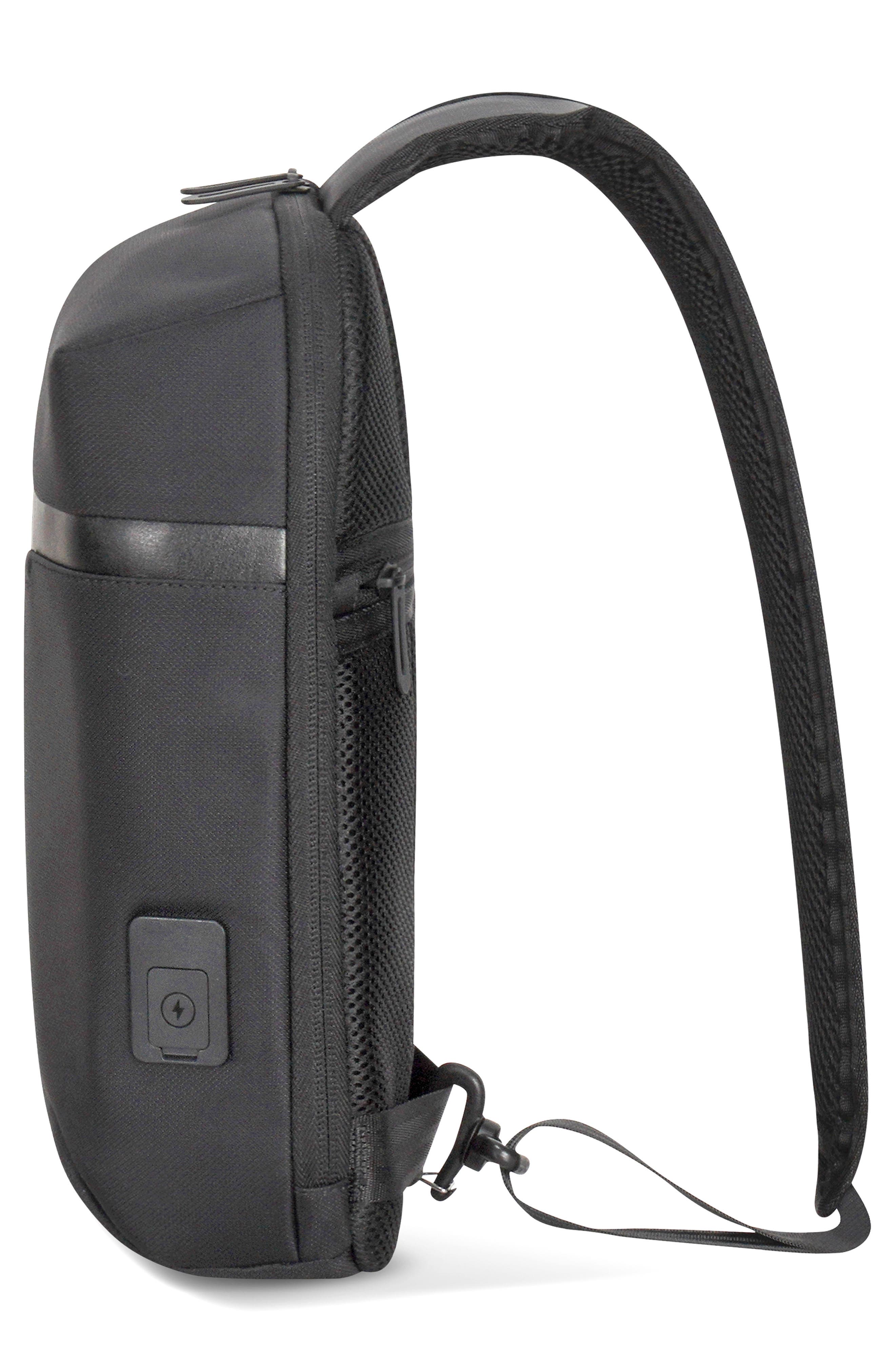 CHAMPS Onyx Waterproof Sling Bag, Alternate, color, Black