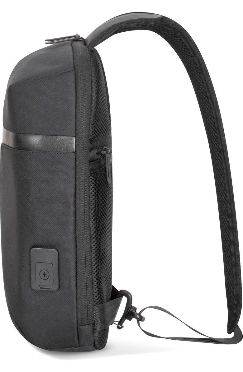 CHAMPS Onyx Waterproof Sling Bag, Alternate, color, Black