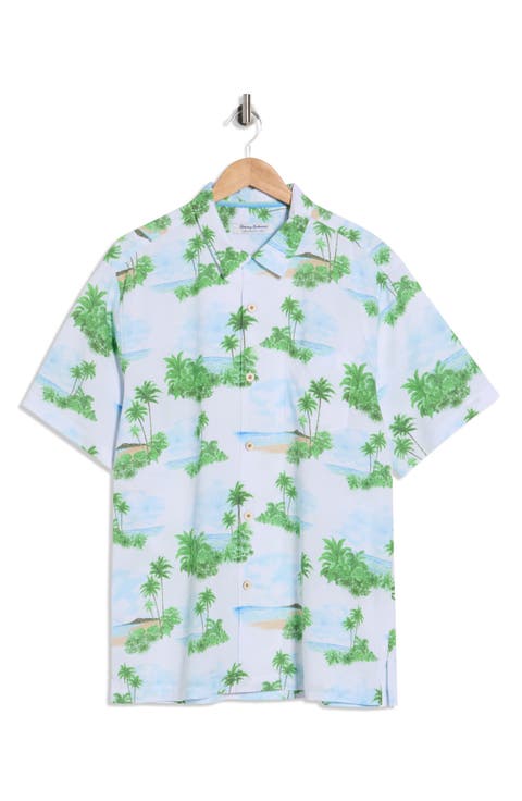 Coastal Ease Island Hues Short Sleeve Button-Up Shirt