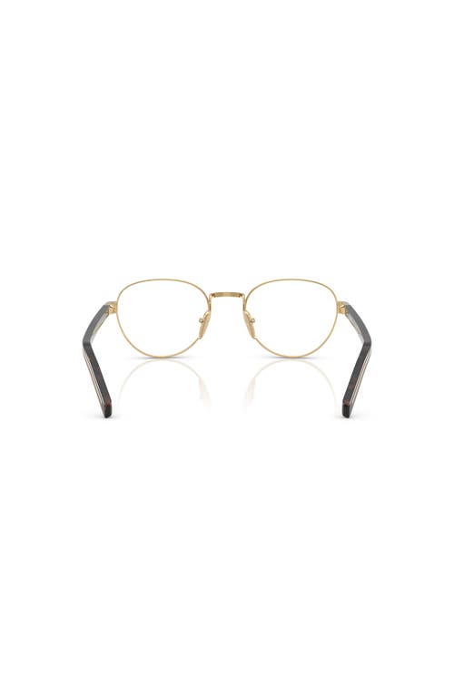 Prada 51mm Round Optical Glasses In Gray