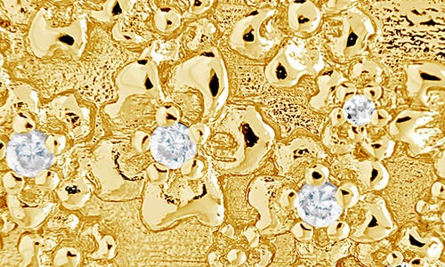 Sterling Forever Gold-tone Or Silver-tone Cubic Zirconia Detail Flower Pendant Ophelia Studs