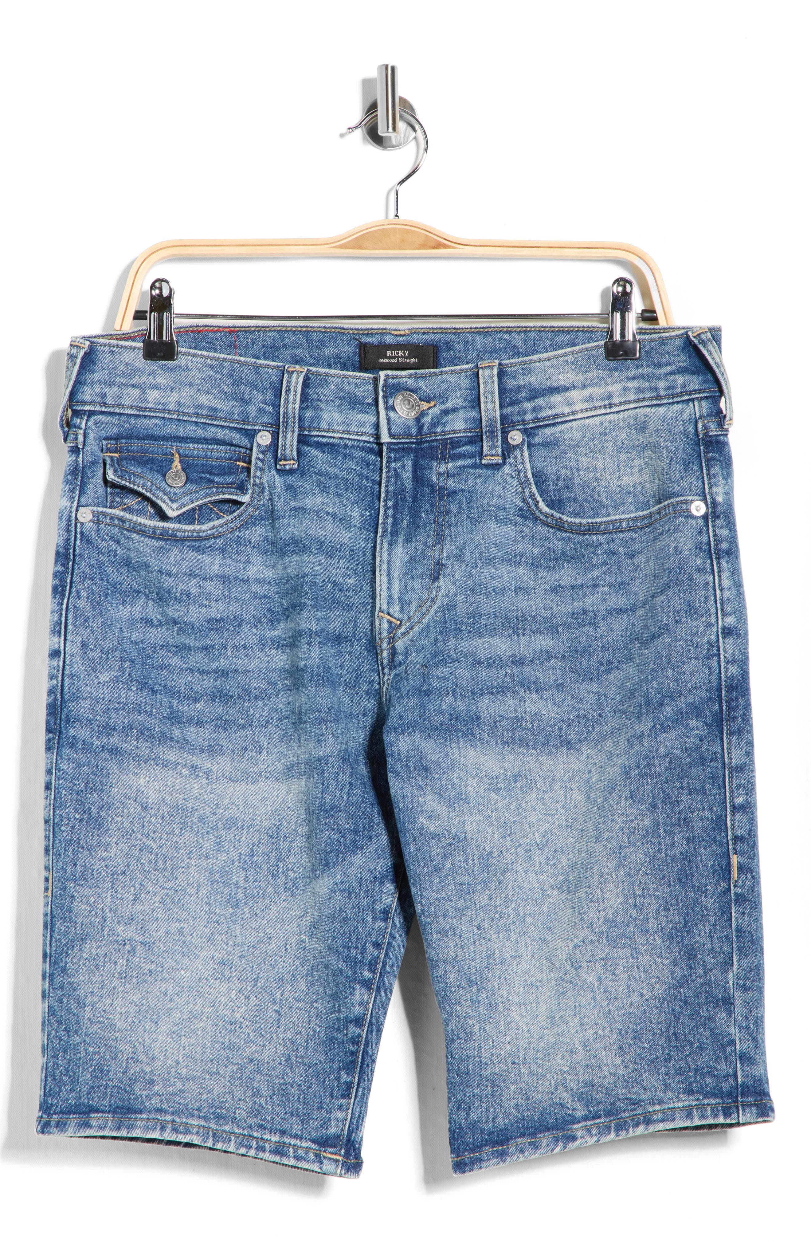 True Religion Ricky Flap Pocket Denim Shorts