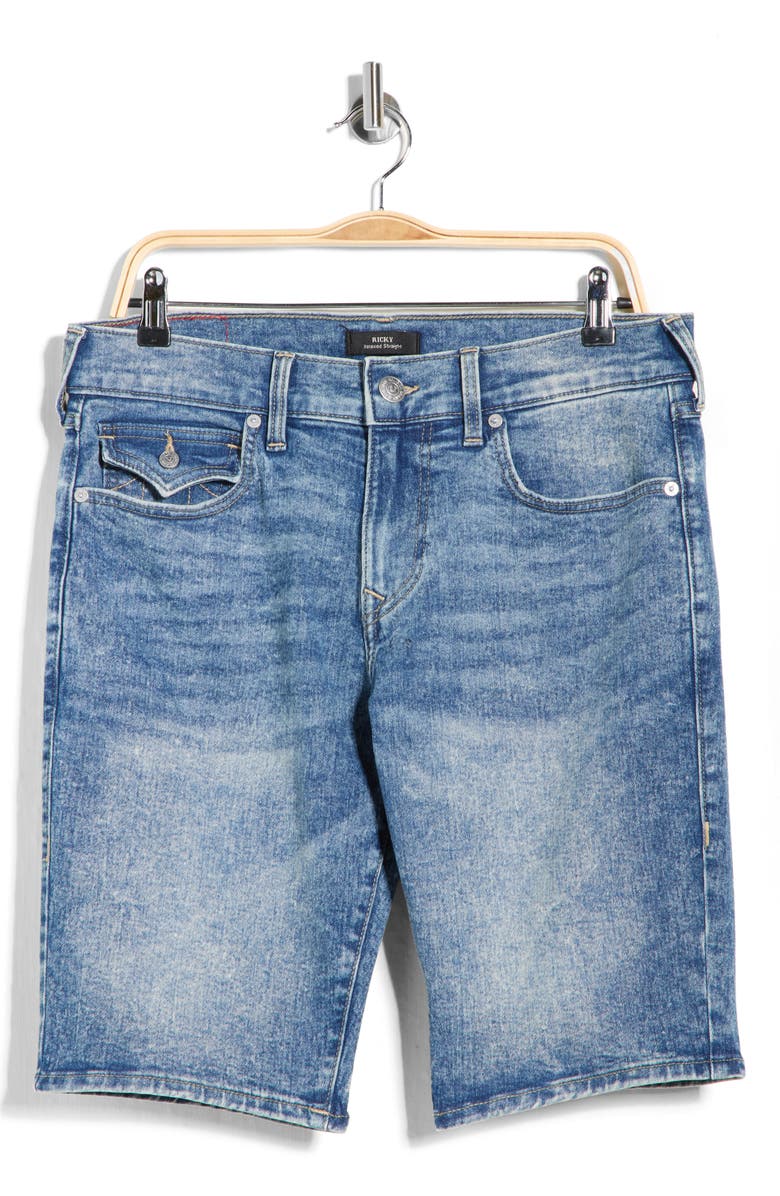 True Religion Ricky Flap Pocket Denim Shorts, Main, color, Light Celestine