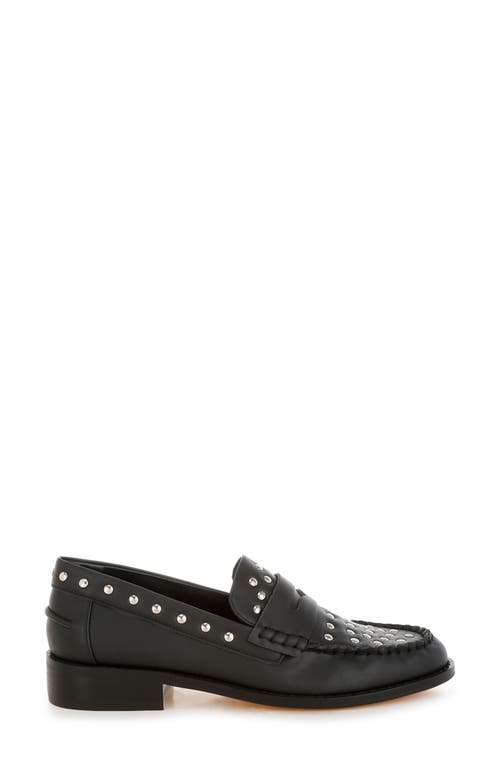 Rag & Co Oglavia Stud Penny Loafer In Black