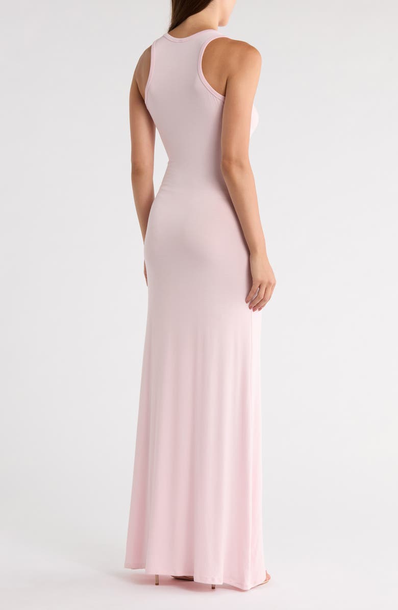 GO COUTURE Ribbed Maxi Tank Dress, Alternate, color, Salmon Pink Rib