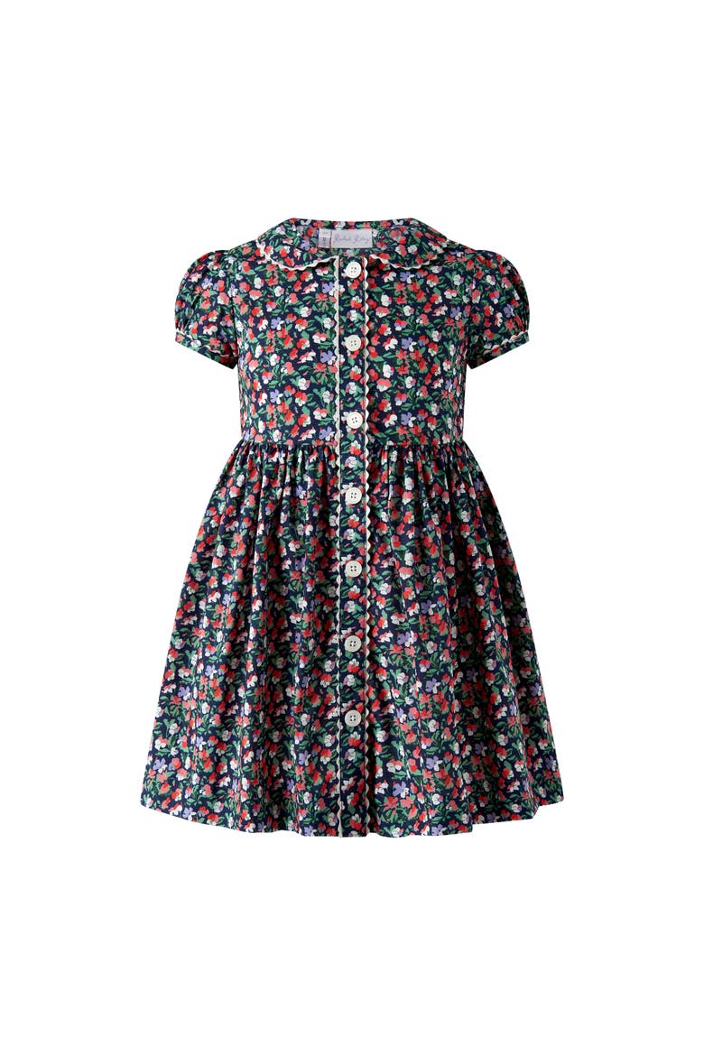 Primrose Button-Front Dress, Main, color, Navy