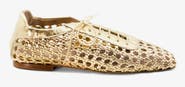 Andrea Gomez Antonia Woven Leather Flat