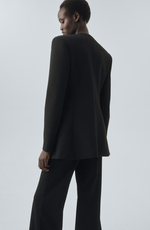 Mango Flare Leg Pants In Black