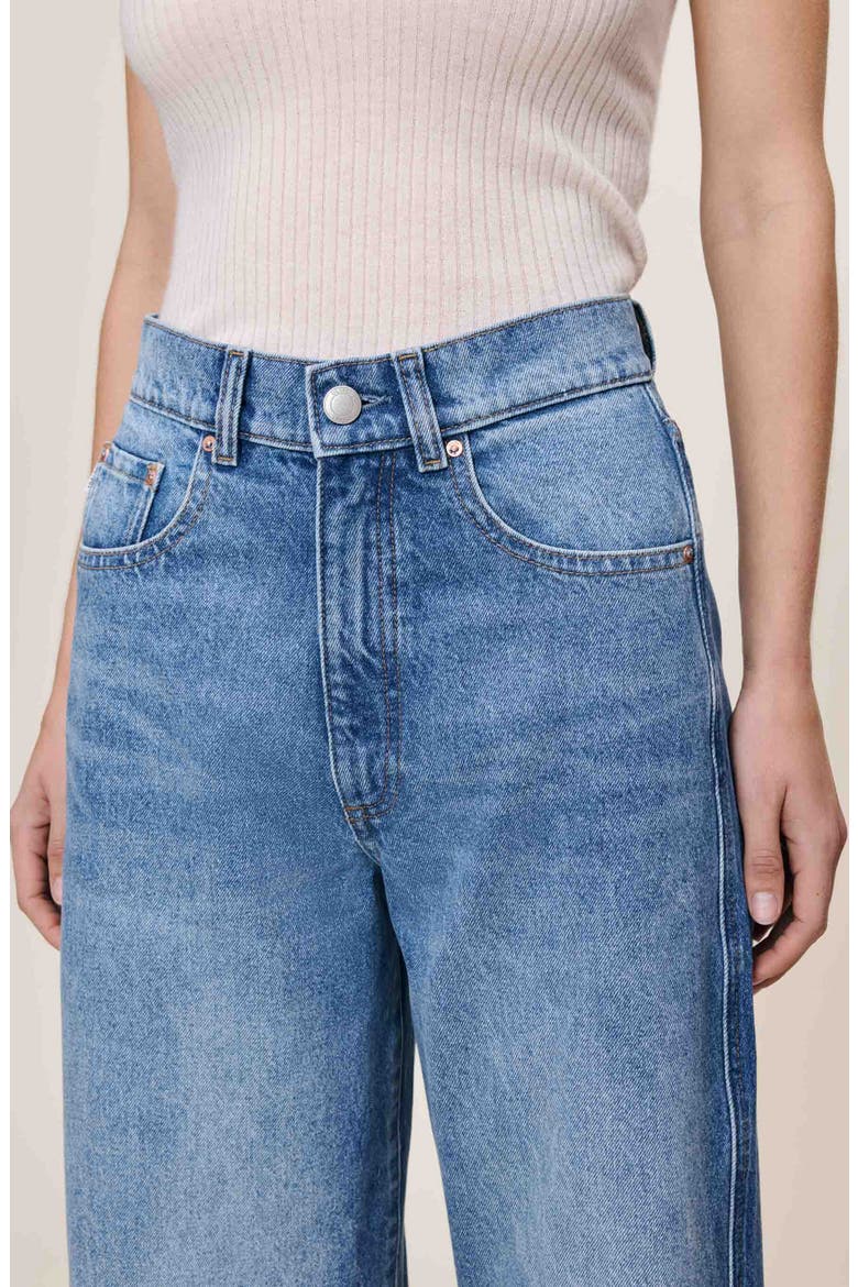 Taylor High Waist Relaxed Barrel Jeans, Alternate, color, NORTH WATER
