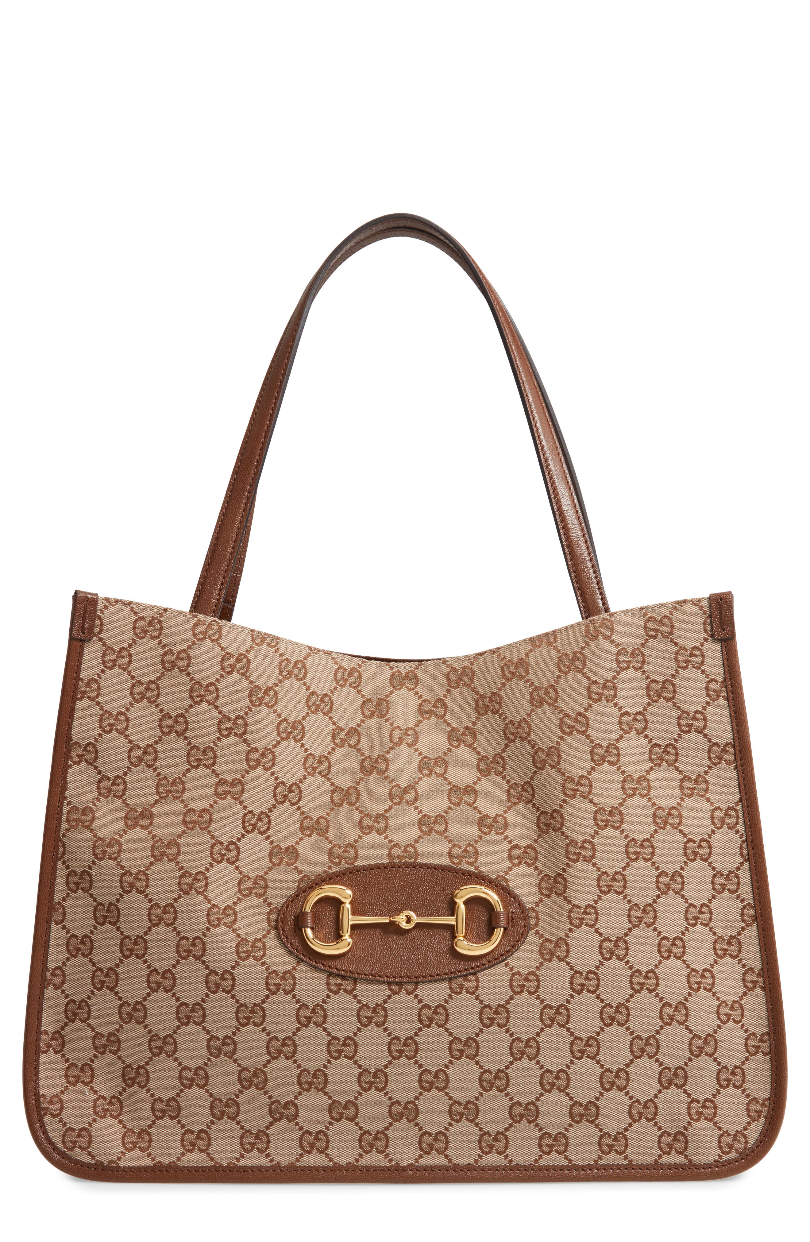 Gucci 1955 Horsebit GG Original Canvas Tote, Main, color, 