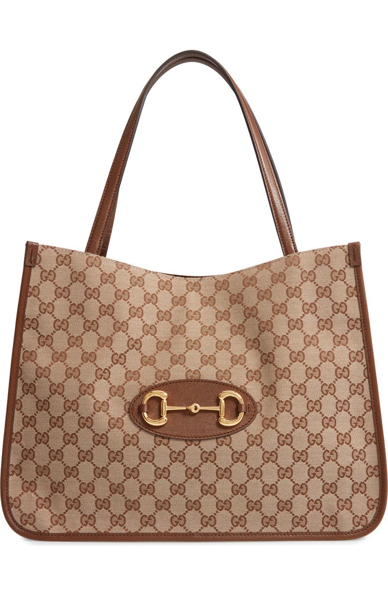 Gucci 1955 Horsebit GG Original Canvas Tote, Main, color,