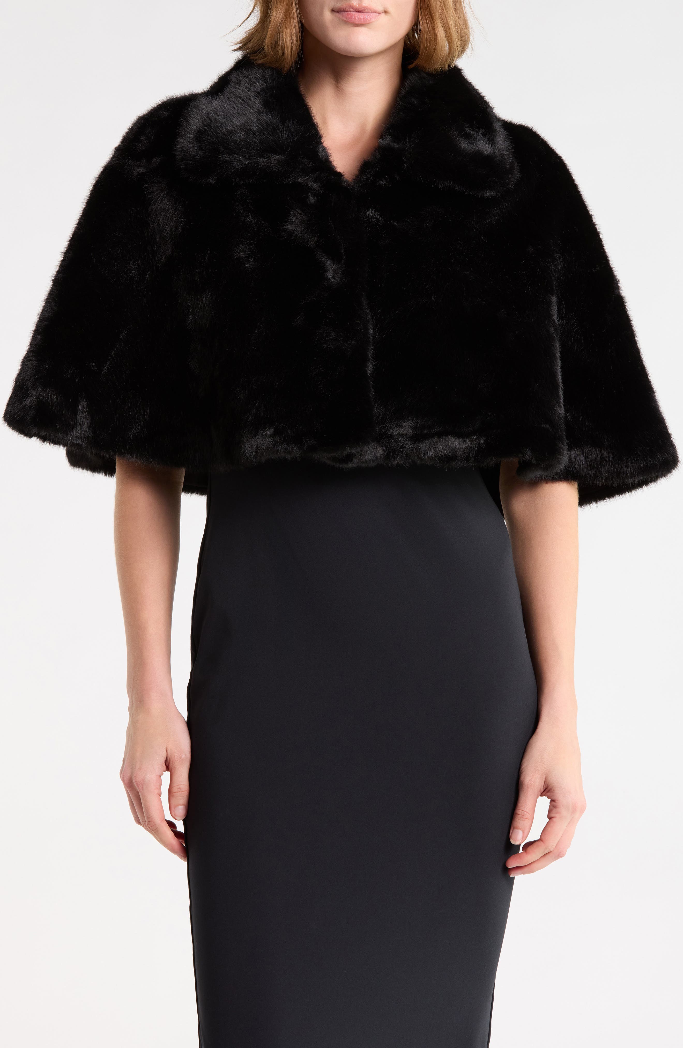 Faux Fur Cape
