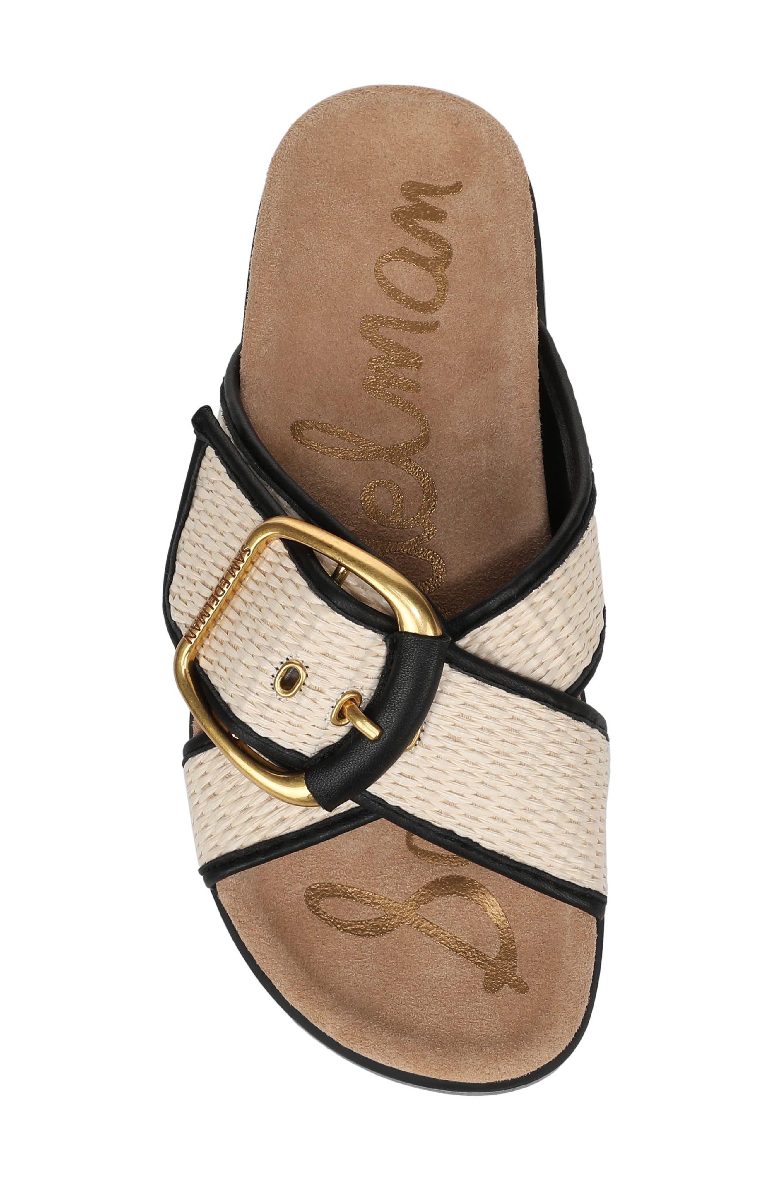 Sam Edelman Darla Slide Sandal, Alternate, color, Linen/ Black