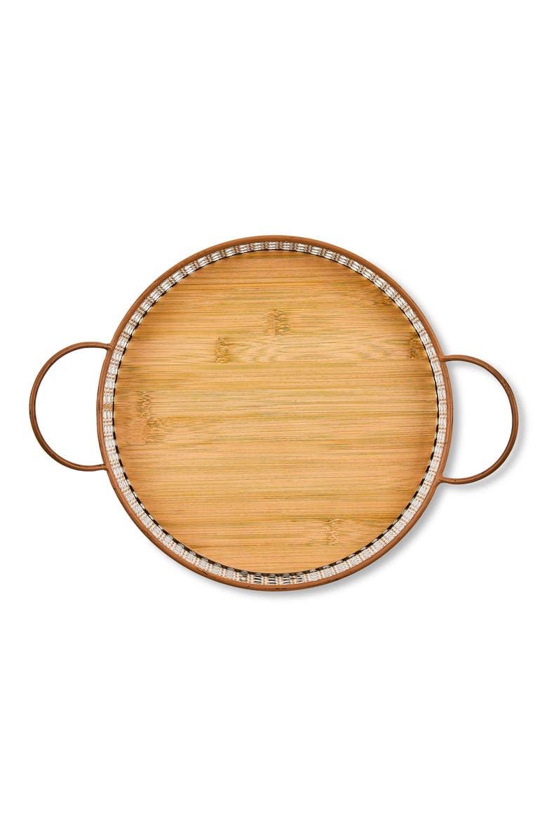 Cane Small Serving Tray, Alternate, color, BEIGE
