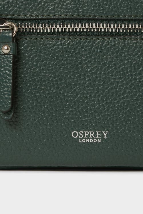 Osprey London The Ruby Leather Crossbody Bag In Green