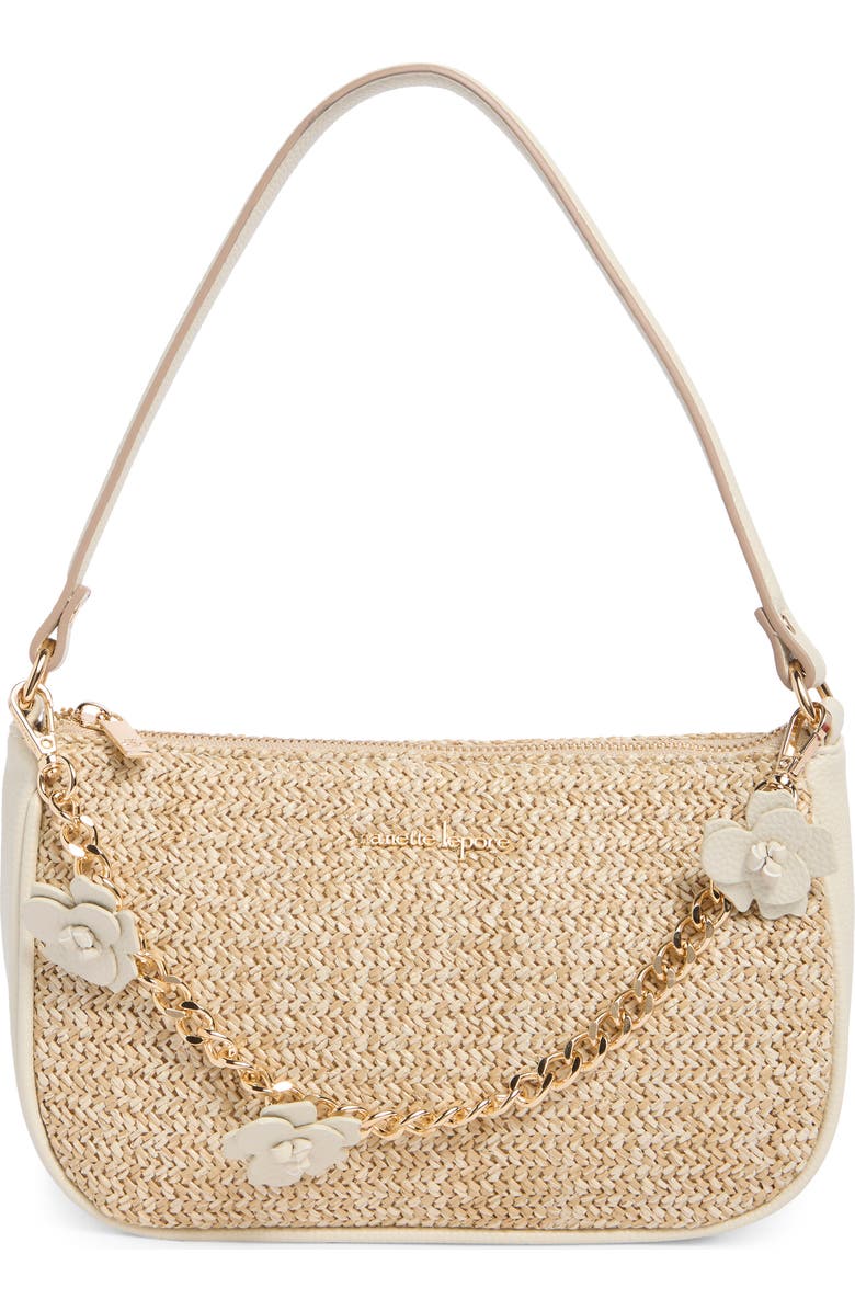 Nanette Lepore Straw Shoulder Bag, Main, color, Natural Straw-Rice