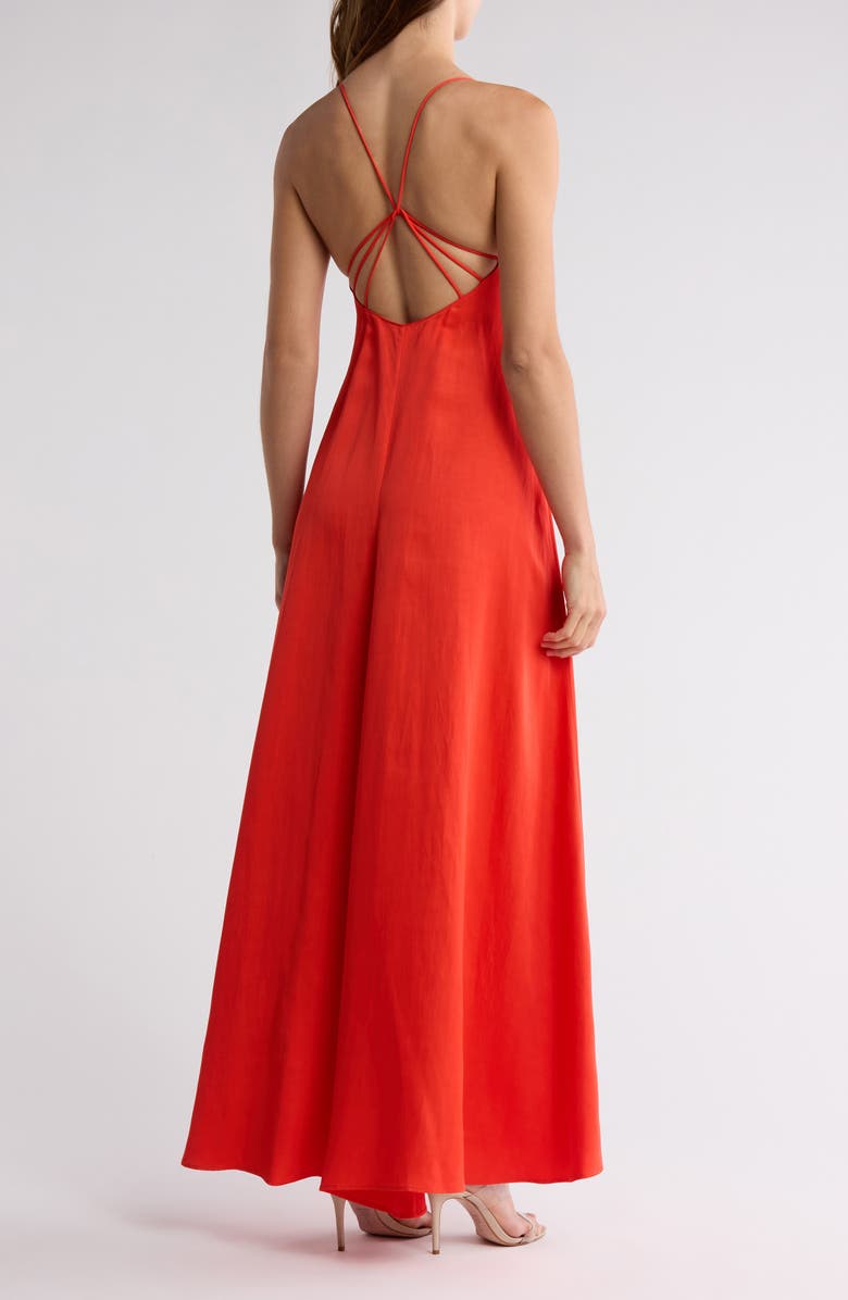 TWP Josephine Cocktail Dress, Alternate, color, Cherry Tomato