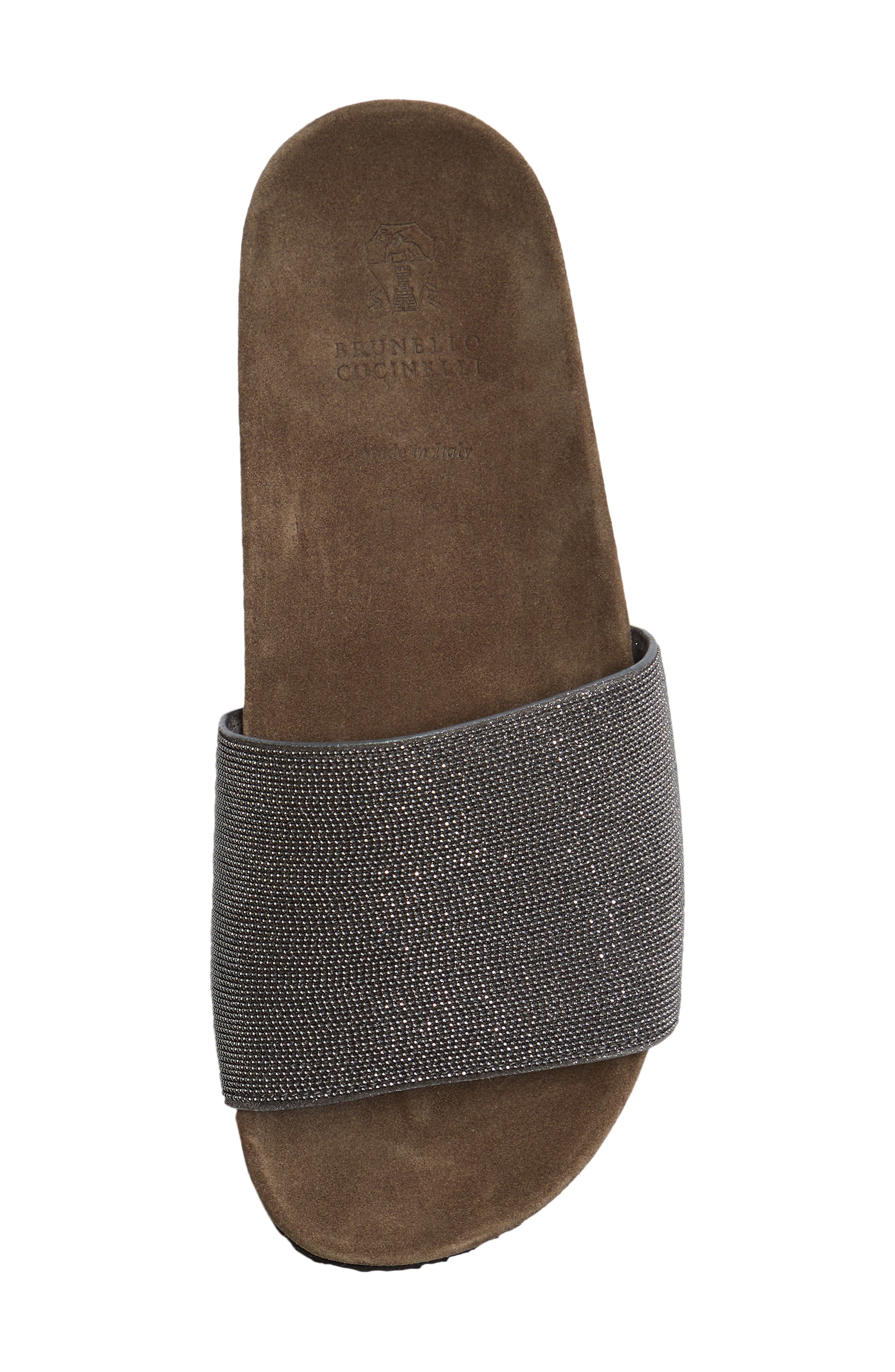 Brunello Cucinelli Monili Slide Sandal, Alternate, color, 