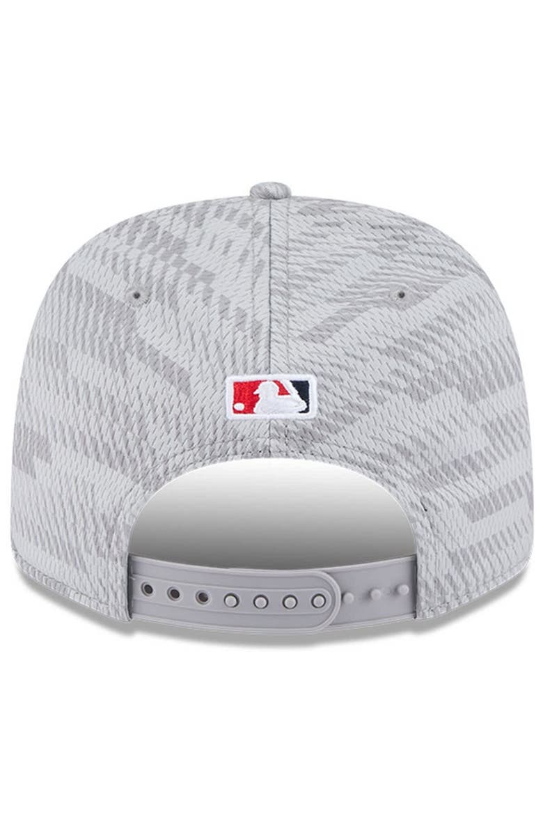 New Era Men's New Era Gray Los Angeles Angels 2025 MLB Clubhouse 9SEVENTY Stretch-Snap Hat, Alternate, color, 