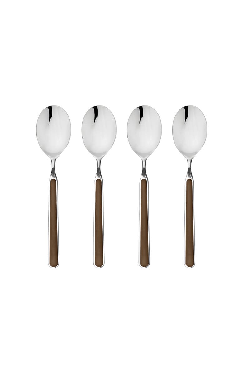 Fantasia Coffee Spoon Set - 4 Pieces, Main, color, Tobacco