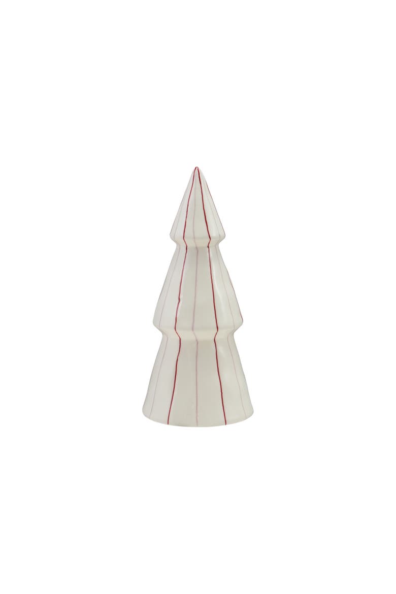 Handcrafted Stoneware Tree with Painterly Stripes, Main, color, Multicolor