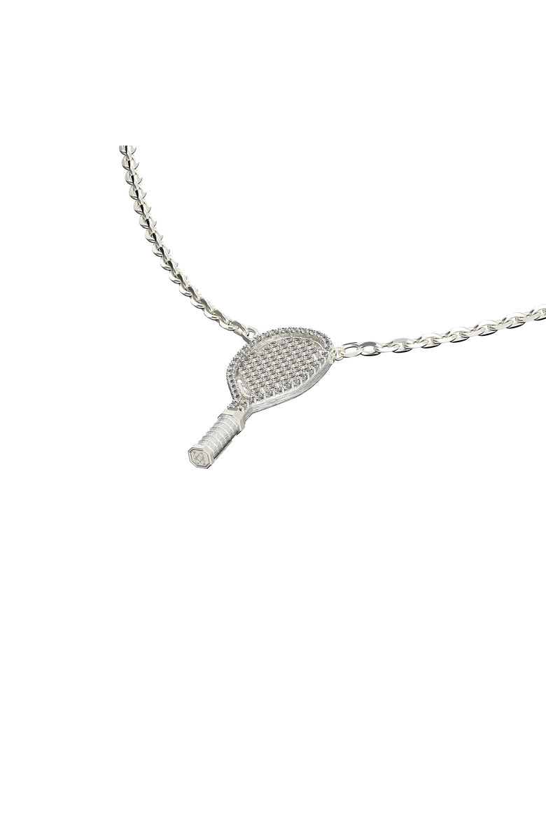 PASCAL The Tennis Necklace, White Diamond Pavé, Alternate, color, Silver / White Diamond