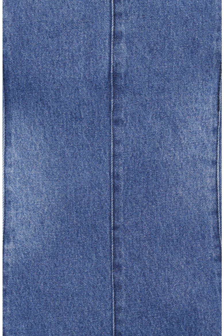 Paityn Denim Halter Romper, Alternate, color, DARK WASH