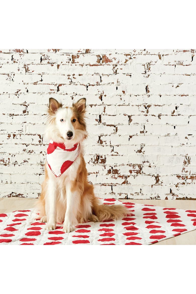 Pet Dog or Cat Tomato Pattern Quilt Throw Blanket, Alternate, color, Red