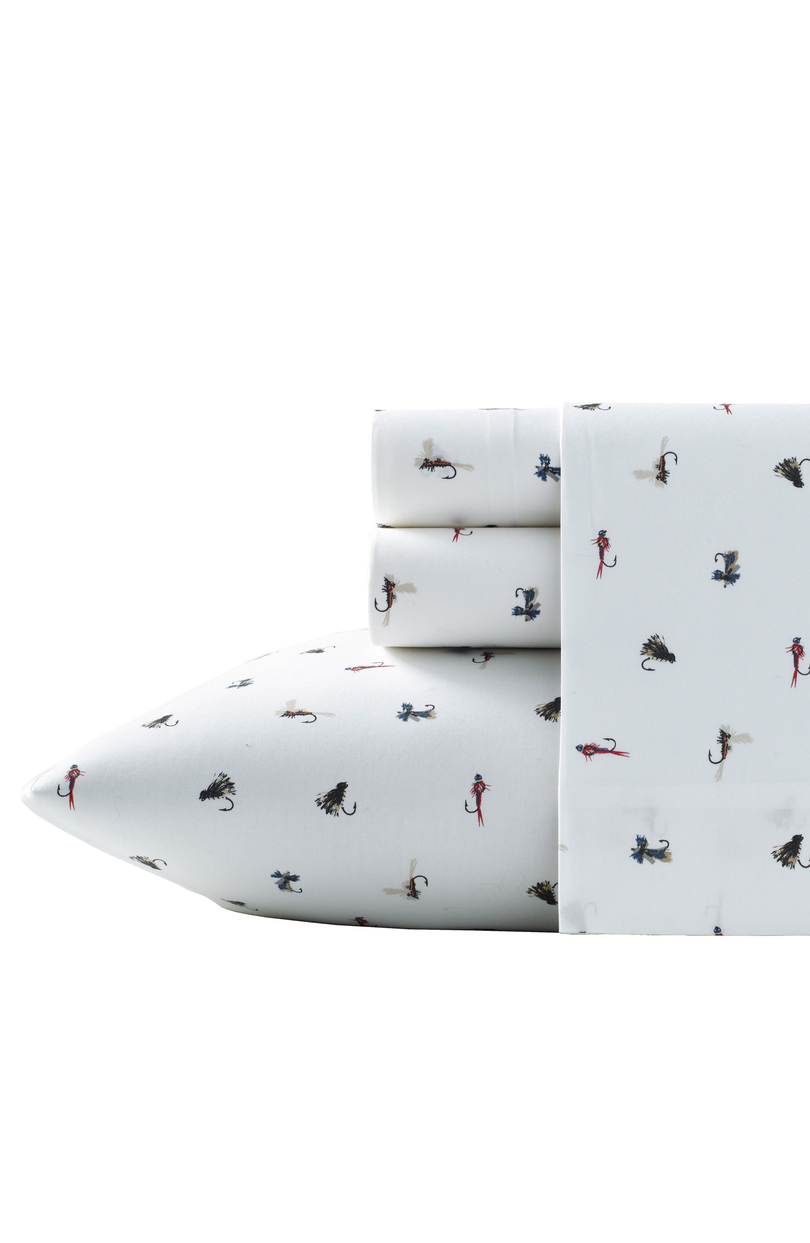Eddie Bauer Fishing Flies 200 Thread Count 100% Cotton Percale Sheet Set