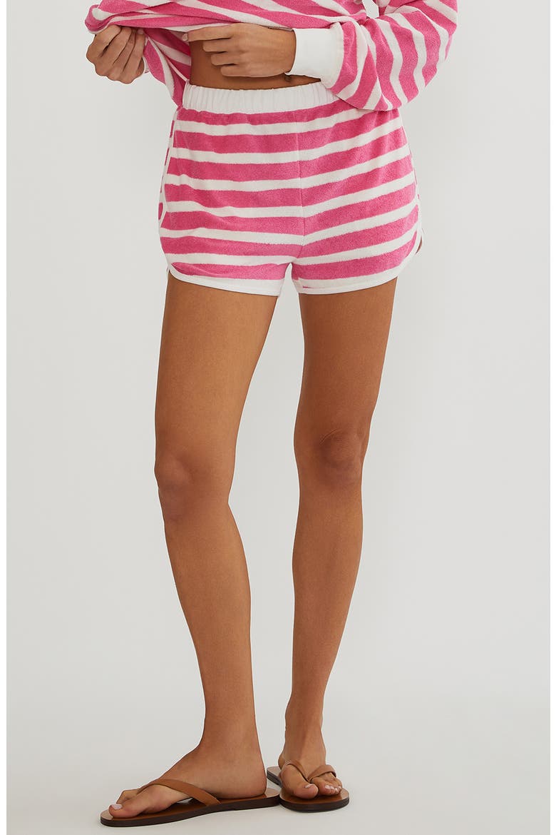 Fia Misty Stripe Terry Shorts, Main, color, MISTY STRIPE