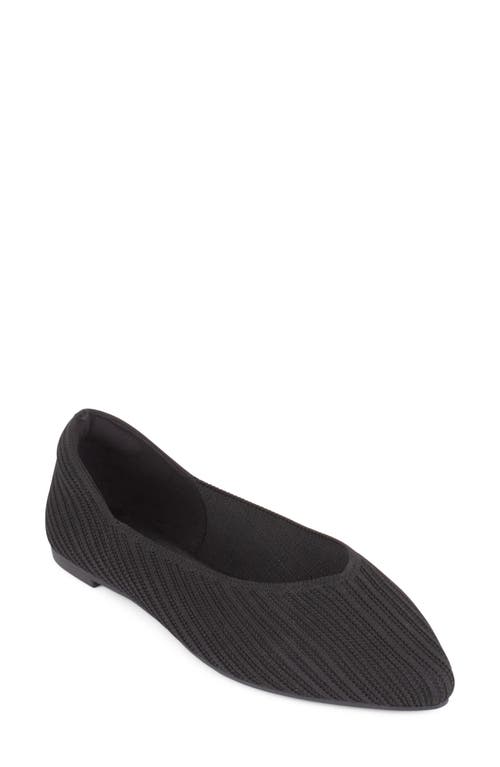Tahari Maldives Pointed Toe Flat In Black
