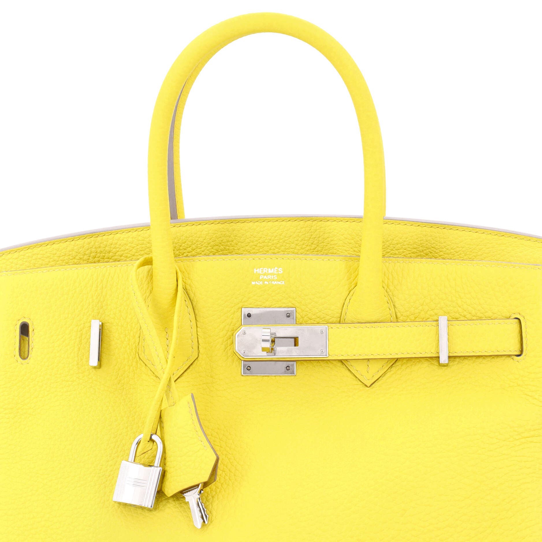 Pre-Owned Hermes Birkin Handbag Yellow Togo with Palladium Hardware 30, Alternate, color, 