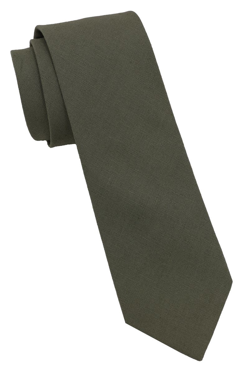 Ben Sherman Textured Tie, Main, color, Olive