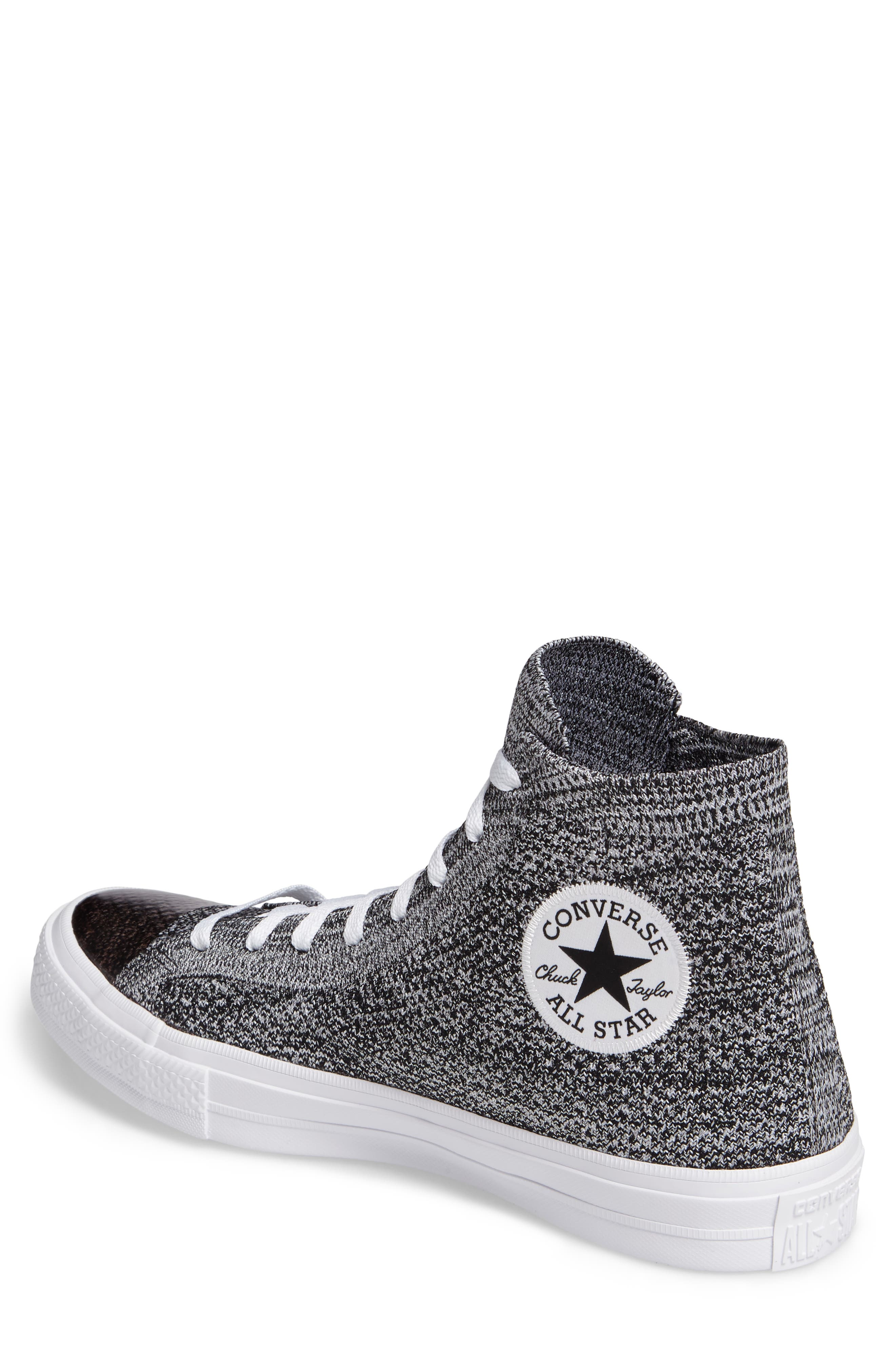 Chuck Taylor® All Star® Flyknit Hi Sneaker, Alternate, color, BLACK/BLACK