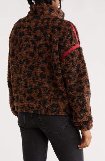 Printed Faux Shearling Jacket