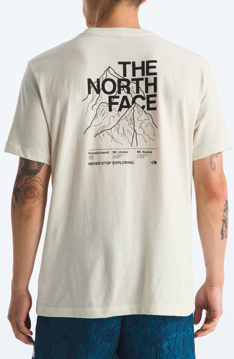 The North Face Evolution Half Dome Mountain Graphic T-Shirt, Alternate, color, White Dune