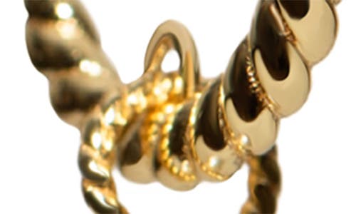 Argento Vivo Sterling Silver Rope Textured Faux Pearl Drop Huggie Hoop Earrings In Gold