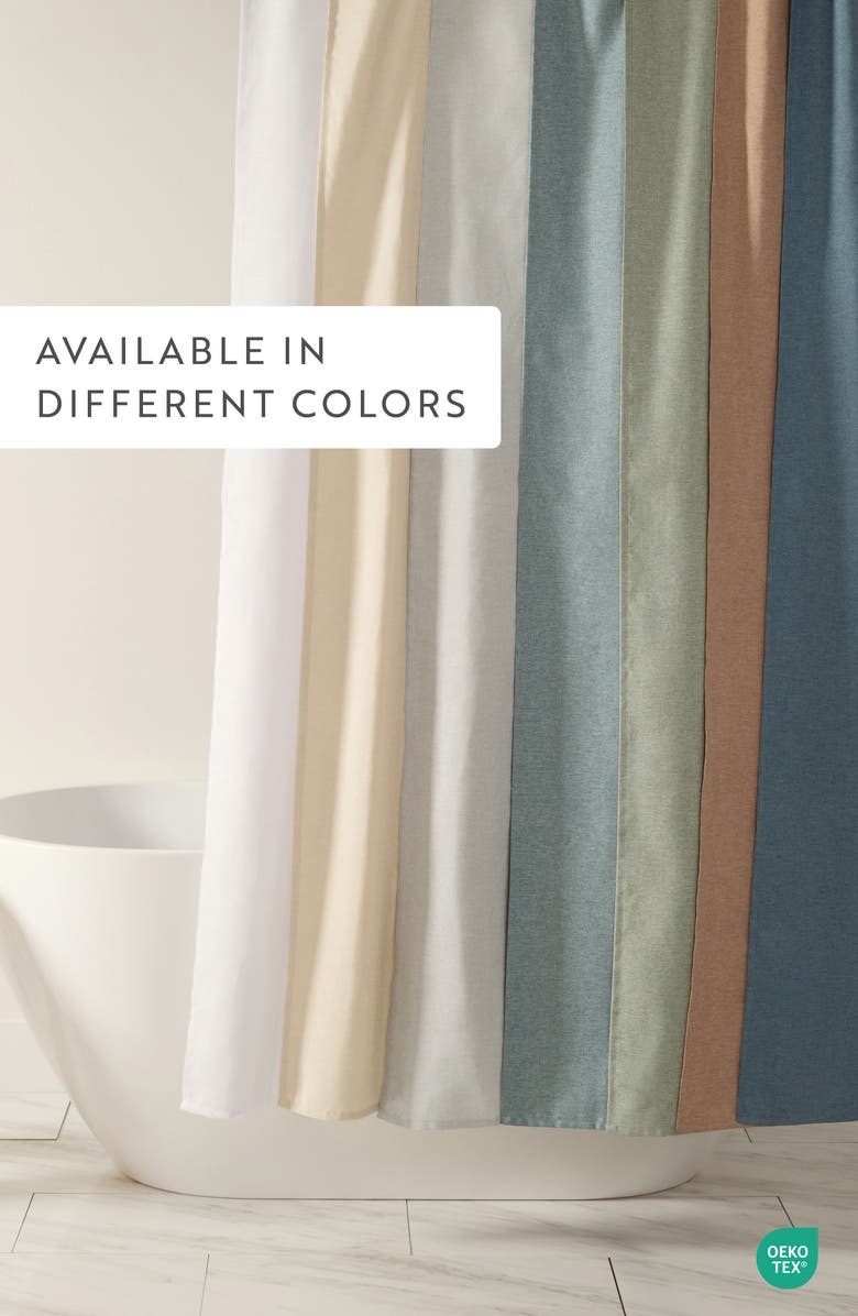 HOMESPUN Woven Shower Curtain, Alternate, color, 