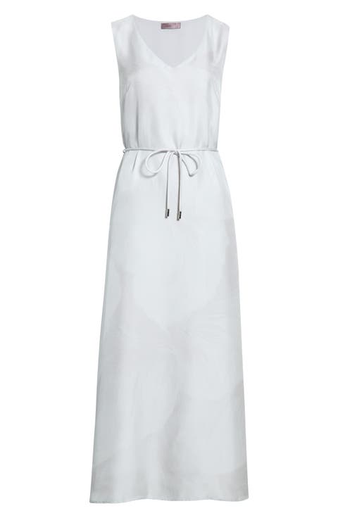 Petal Print Silk Dress